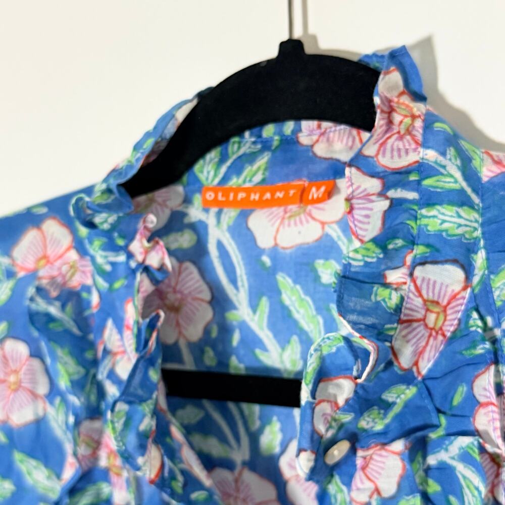 Oliphant Ruffle Front Button Blouse - Picture 5 of 6